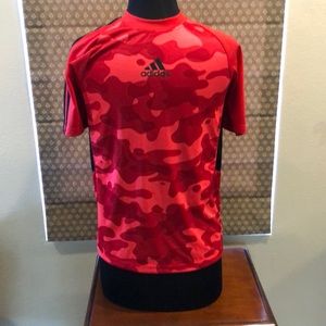Adidas red camo shirt
